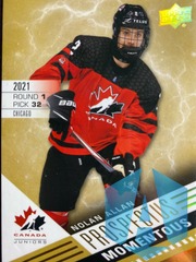 2021 UD Team Canada Juniors Prospectus Momentous Gold Nolan Allan #PM-21